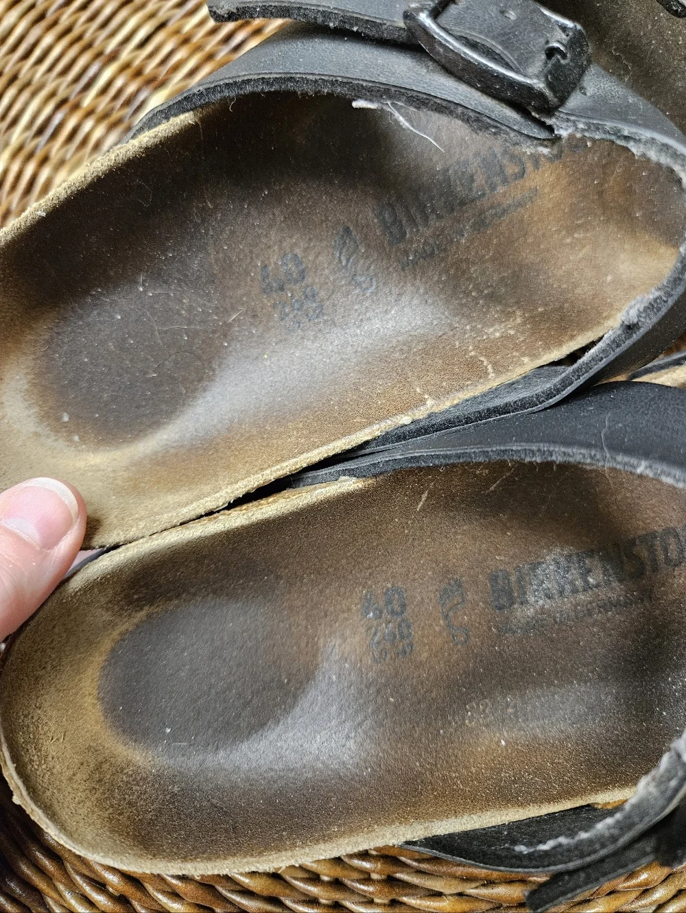 Birkenstock Miyari Leather Sandals Black Size 40 - Picture 7 of 9